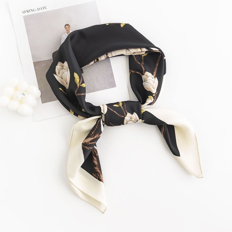 Elegant Silk Scarf Spring Matching Shirt Elegant Silk Scarf Spring Matching Shirt